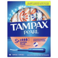 Tampax Tampons, Super Plus Absorbency, Unscented - 18 Each 