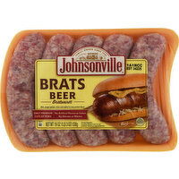 Johnsonville Bratwurst, Beer, Brats - 19 Ounce 