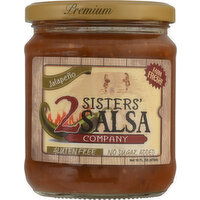 2 Sisters' Salsa Company Salsa, Premium, Jalapeno - 16 Fluid ounce 