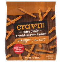 Crav'n Flavor French Fried Sweet Potatoes, Straight Cut, Golden, Crispy - 20 Ounce 