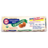 Eggland's Best 100% UDSA Organic Certified Large Brown Eggs, - 12 Each 