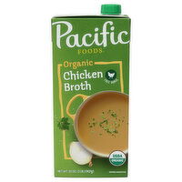 Pacific Foods Chicken Broth, Organic, Free Range - 32 Ounce 