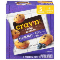 Crav'n Flavor Muffins, Blueberry, Mini - 5 Each 