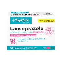 Topcare Lansoprazole, 15 mg, Delayed-Release Capsules - 14 Each 