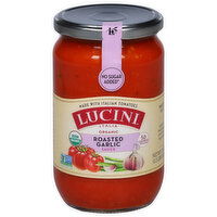 Lucini Italia Sauce, Organic, Roasted Garlic - 24 Ounce 