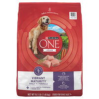 Purina One Food for Dogs, Vibrant Maturity, Adult 7+ - 16.5 Pound 