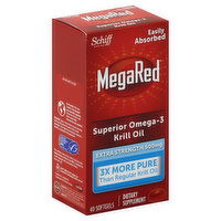 MegaRed Krill Oil, Superior Omega-3, Extra Strength, 500 mg, Softgels - 40 Each 