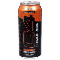 C4 Energy Drink, Orange Cream, Zero Sugar, Performance - 16 Fluid ounce 