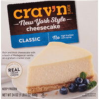 Crav'n Flavor Cheesecake, Classic, New York Style