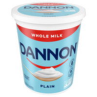 Dannon Yogurt, Plain, Whole Milk - 32 Ounce 