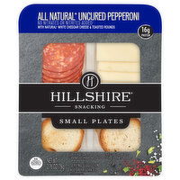 Hillshire Snacking Small Plates, Uncured Pepperoni with Natural White Cheddar Cheese & Toasted Rounds - 2.76 Ounce 