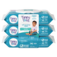 Tippy Toes Wipes, Soft & Strong, Sensitive - 3 Each