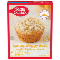 Betty Crocker Muffin & Quick Bread Mix, Lemon Poppy Seed - 14.5 Ounce 