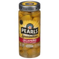 Pearls Olives, Hand-Stuffed Queen, Jalapeno - 7 Ounce 