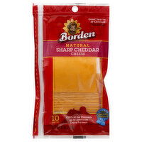 Borden Cheese, Slices, Sharp Cheddar - 10 Each 