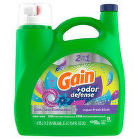 Gain Detergent, Gain Odor Eliminators + Super Fresh Blast, 2 in 1 - 154 Fluid ounce 