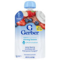 Gerber Fruit Puree & Yogurt, Very Berry, Toddler (12+ Months) - 3.5 Ounce 