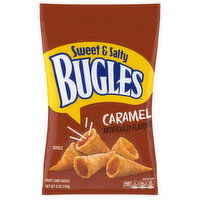 Bugles Corn Snacks, Crispy, Caramel - 6 Ounce 