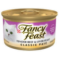 Fancy Feast Cat Food, Gourmet, Tender Beef & Liver Feast, Classic Pate - 3 Ounce 