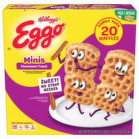 Eggo Waffles, Cinnamon Toast, Minis, Family Pack - 21.6 Ounce 