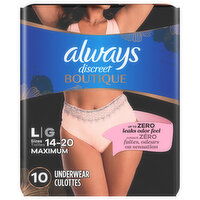 Always Discreet Underwear, Maximum, L, Sizes 14 - 20 - 10 Each 