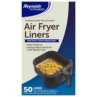 Reynolds Kitchens Air Fryer Liners, Unbleached Parchment, 9 Inch - 50 Each 