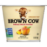 Brown Cow Yogurt, Whole Milk, Peach - 5.3 Ounce 