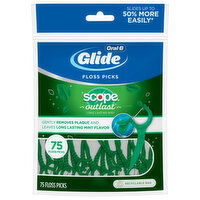 Oral-B Floss Picks, Mint, Scope Outlast Flavor - 75 Each 