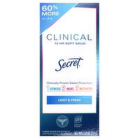 Secret Antiperspirant/Deodorant, Light & Fresh, 72 Hr, Soft Solid - 2.6 Ounce 