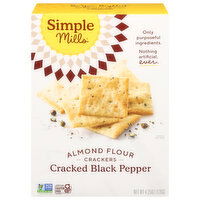 Simple Mills Crackers, Almond Flour, Cracked Black Pepper - 4.25 Ounce 