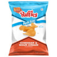 Ruffles Potato Chips, Cheddar & Sour Cream Flavored, Party Size - 12.5 Ounce 