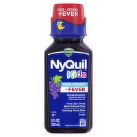 Vicks NyQuil Kids Grape Cold & Cough + Fever Multi-Symptom Relief Liquid, Specially Formulated for Kids Ages 6+ - 8 Fluid ounce 