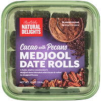 Bard Valley Natural Delights Cacao with Pecans Medjool Date Rolls - 10 Ounce 