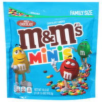 M&M's Chocolate Candies, Milk Chocolate, Minis, Family Size - 18 Ounce 