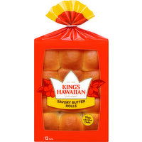 King's Hawaiian Rolls, Savory Butter - 12 Each 