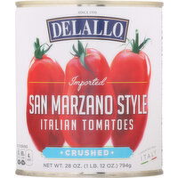 Delallo Italian Tomatoes, San Marzano Style, Crushed - 28 Ounce 