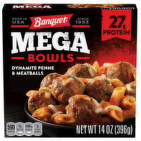 Banquet Banquet Mega Bowls Frozen Dynamite Penne And Meatballs, 14 Ounce 