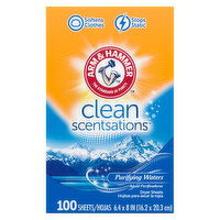 Arm & Hammer Dryer Sheets, Purifying Waters - 100 Each 