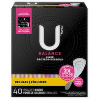 U by Kotex Liners, Wrapped, Regular - 40 Each 