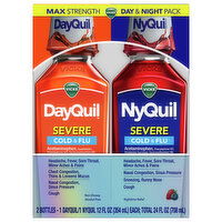 Vicks Cold & Flu, Severe, Max Strength, Day & Night Pack - 2 Each 