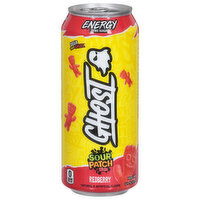 Ghost Energy Drink, Zero Sugar, Redberry, Sour Patch Kids - 16 Fluid ounce 