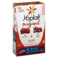 Yoplait Yogurt, Low Fat, Strawberry & Mixed Berry - 8 Each 