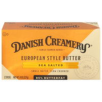 Danish Creamery Butter, European Style, Sea Salted, 85% Butterfat - 2 Each 