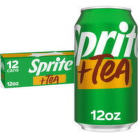 Sprite + Tea, Lemon-Lime And Tea Flavored Soda - 12 Fluid Ounce