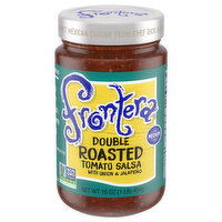 Frontera Salsa, with Onion & Jalapeno, Double Roasted Tomato, Medium - 16 Ounce 