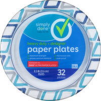 Simply Done Paper Plates, Heavy Duty, Designer - 32 Each 