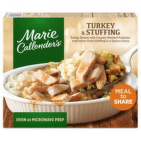 Marie Callender's Turkey & Stuffing Meal to Share Multi-Serve Frozen Dinner - 24 Ounce 