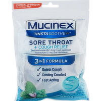 Mucinex Sore Throat + Cough Relief, Alpine Herbs & Mint Flavor, Medicated Drops - 40 Each 