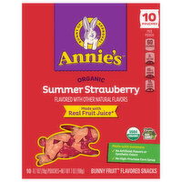 Annie's Fruit Flavored Snacks, Organic, Bunny, Summer Strawberry - 10 Each 