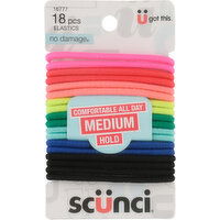 Scunci Elastics, Medium Hold - 18 Each 